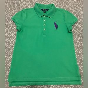 Girl’s Polo by Ralph Lauren Big Polo Shirt Size 12-14 (L) EUC